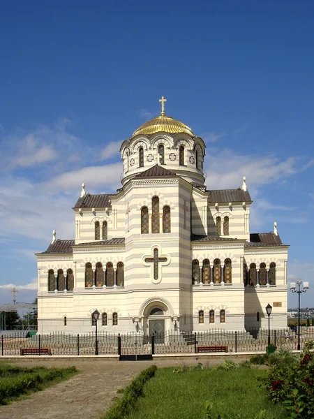 Crimea.Sevastopol. (em inglês) Catedral de São Vladimir em Khersones . — Fotografia de Stock