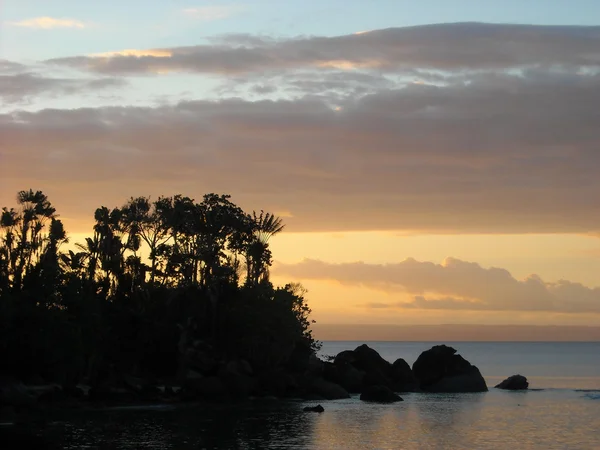 Zonsondergang in Madagaskar Stockfoto