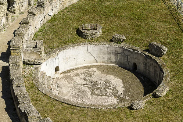 Wykopaliska archeologiczne w Baia w pobliżu Neapolu — Zdjęcie stockowe