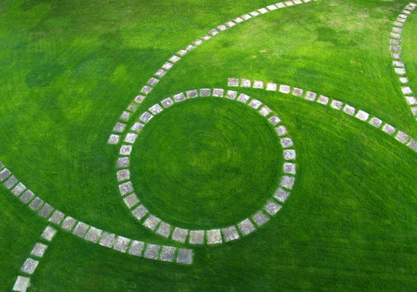 Flygfoto över Garden Path — Stockfoto