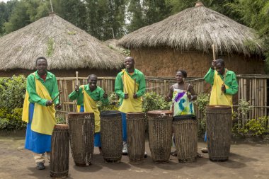 Rwanda drummers clipart