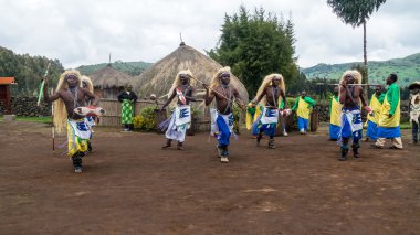 Tribal ritual, rwanda clipart