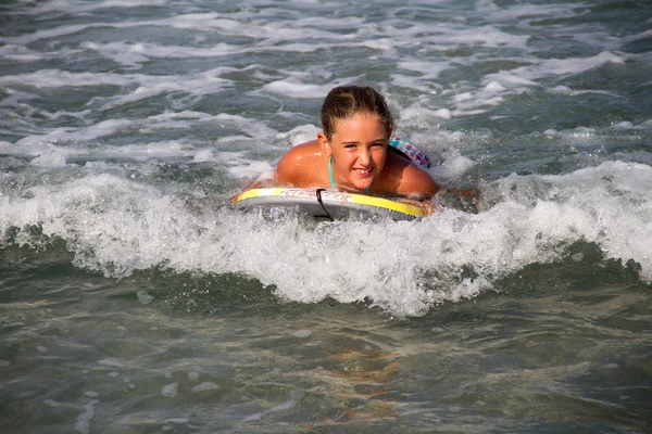 Happy girl in the sea — Stock Photo, Image