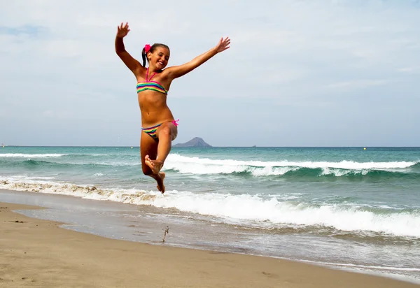 Jump on the beach — Stock Photo, Image