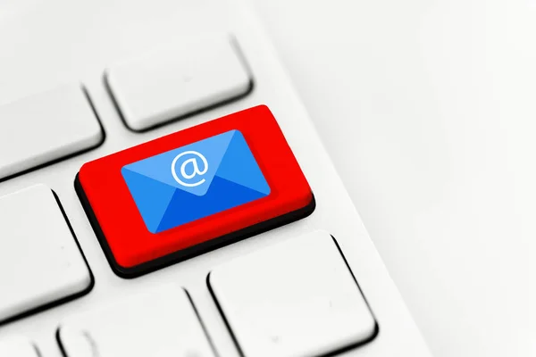 Mail Blue Neon Effect — Stock Photo, Image