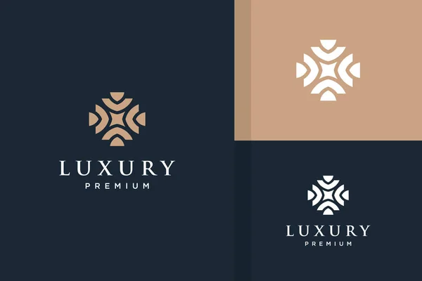 Lüks Logolar Altın Soyut Süsler Logo Unsurları Yenilikçi Konsept Logo — Stok Vektör