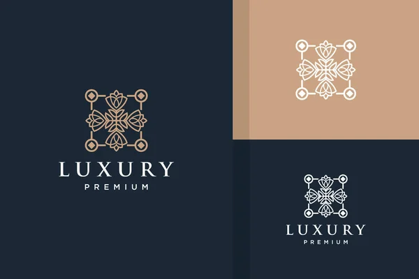 Luxuslogos Abstrakte Goldornamente Logoelemente Innovative Konzeptlogodesigns — Stockvektor