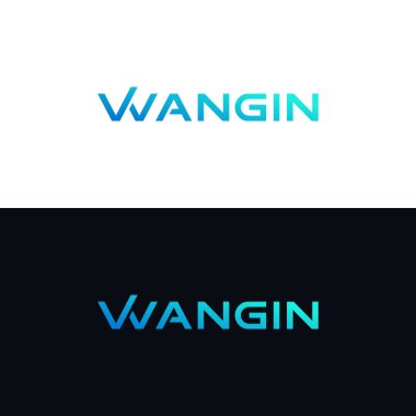 w harflerinin baş harfleri yaratıcı kontrol işareti logosu tasarımı