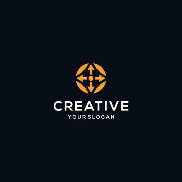 Arrow Initials Letters Creative Logo Design — Stock Vector