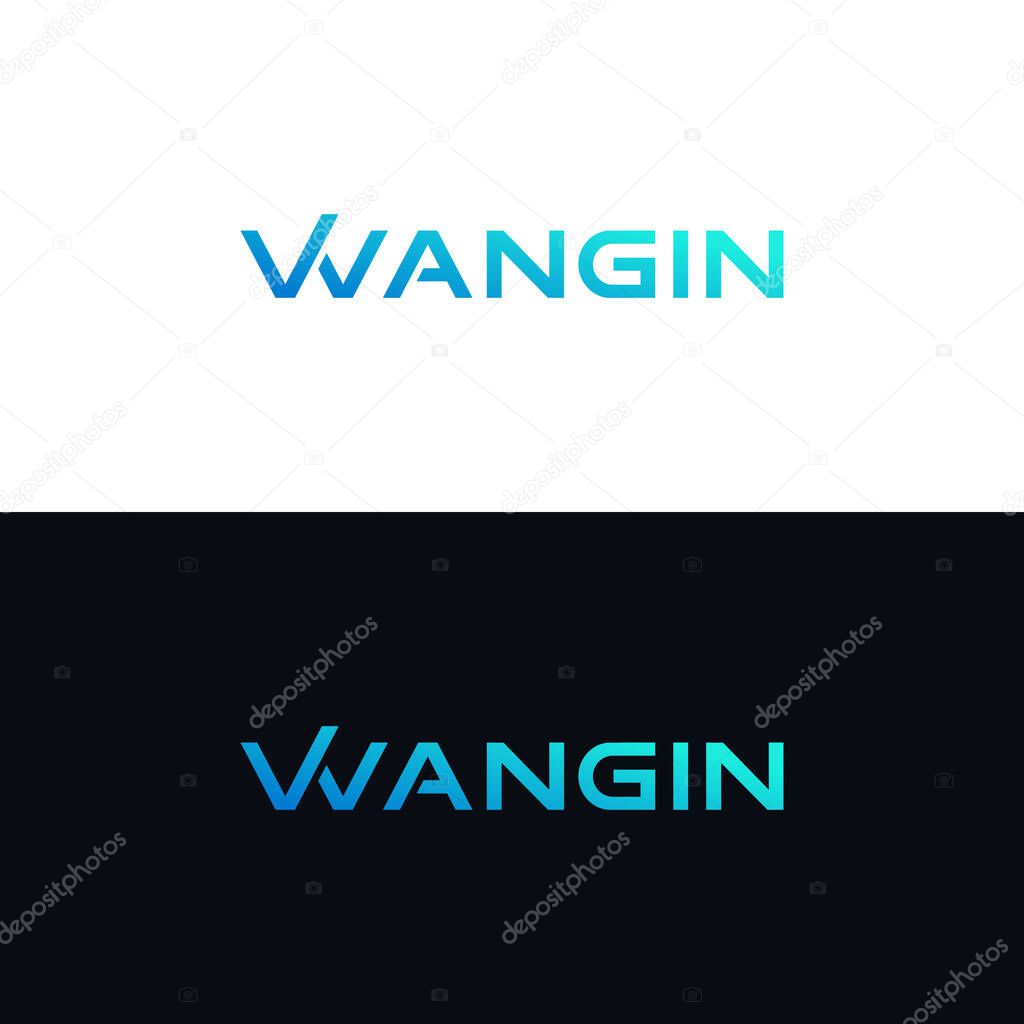 W initials letters creative checkmark logo design