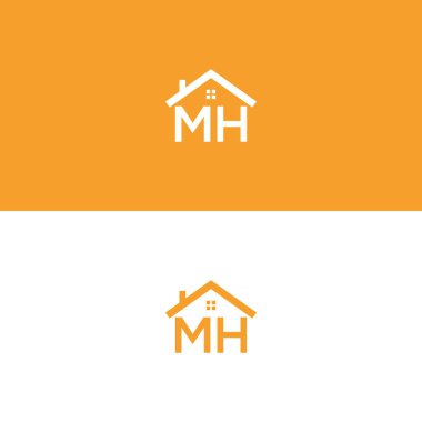mh Başlangıç gayrimenkul logosu ilham vektör logosu simgesi