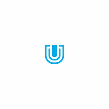 harf u logo, modern logo simgesi, yaratıcı logo kavramı