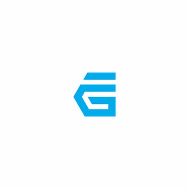 harf fg veya efg ilk logo, modern logo simgesi, yaratıcı logo kavramı