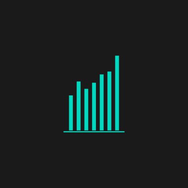 Grafik grafik işareti simgesi. Diyagram simgesi. İstatistik.