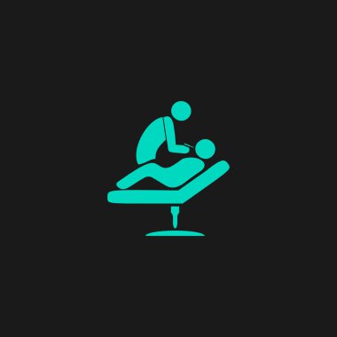 Diş Kliniği. Diş hekimi diş adam bir sandalyede davranır.