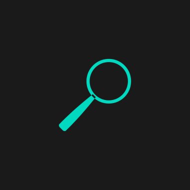 Büyüteç camı. Arama simgesi. Vektör çizim.