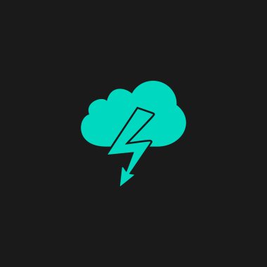 bulut yıldırım simgesi