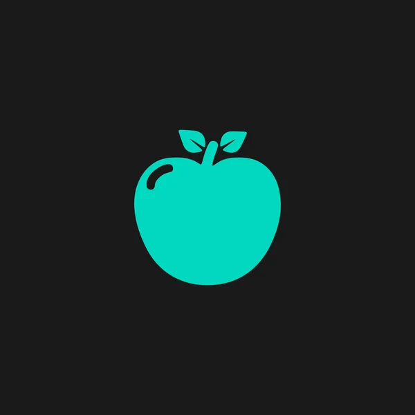 Manzana - icono de vector — Vector de stock