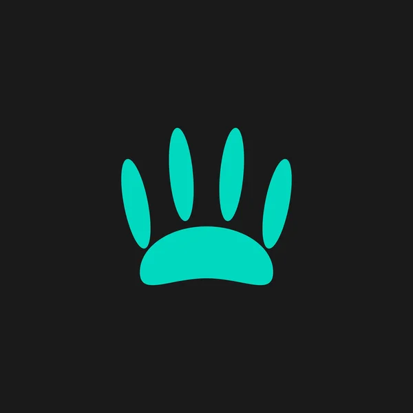 Animal footprint flat icon — Stock Vector