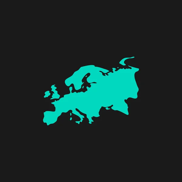 यूरेशिया मानचित्र फ्लैट आइकन — स्टॉक वेक्टर