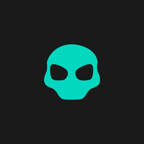 Icono vectorial cabeza alienígena — Vector de stock