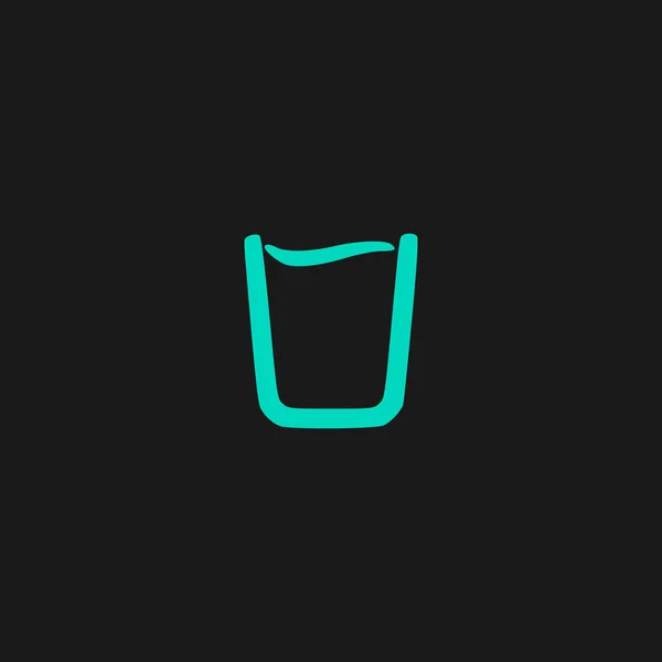 Icono de vaso de agua — Vector de stock