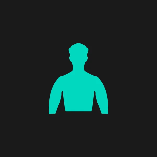 Silhouette man flat icon — Stock Vector