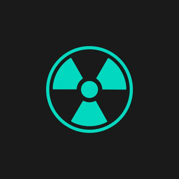 Radyasyon düz simgesi — Stok Vektör