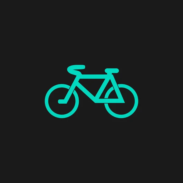 Mountain bike flat ikonen — Stock vektor