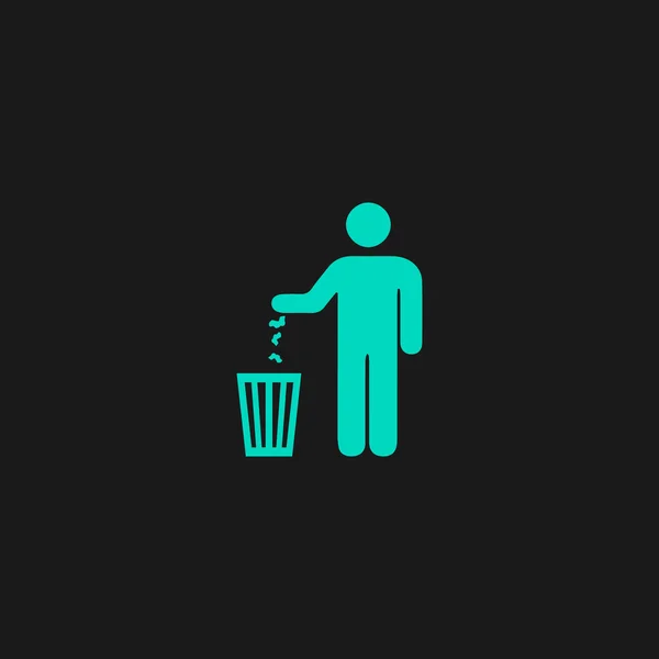 Symbole bin sur fond — Image vectorielle