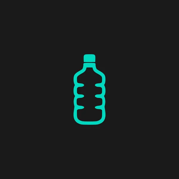 プラスチック製の水ボトルのアイコン — ストックベクタ