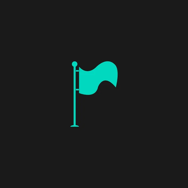 Εικόνα σημαίας. Σύμβολο σήμανσης θέσης. Στυλ επίπεδου σχεδιασμού. — Διανυσματικό Αρχείο