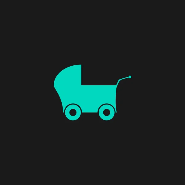 Buggy icono web en un fondo — Vector de stock