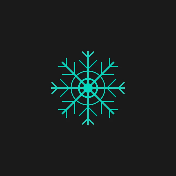 Snowflake flat icon. Vector illustration EPS. — Stock Vector