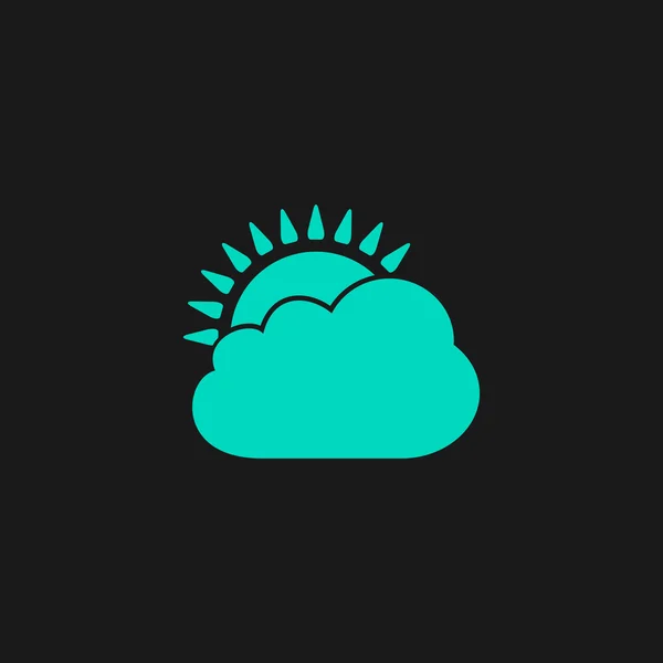 Icono de nube solar — Vector de stock