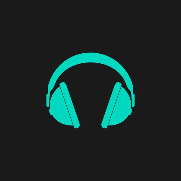 Plochá ikona sluchátka — Stockový vektor
