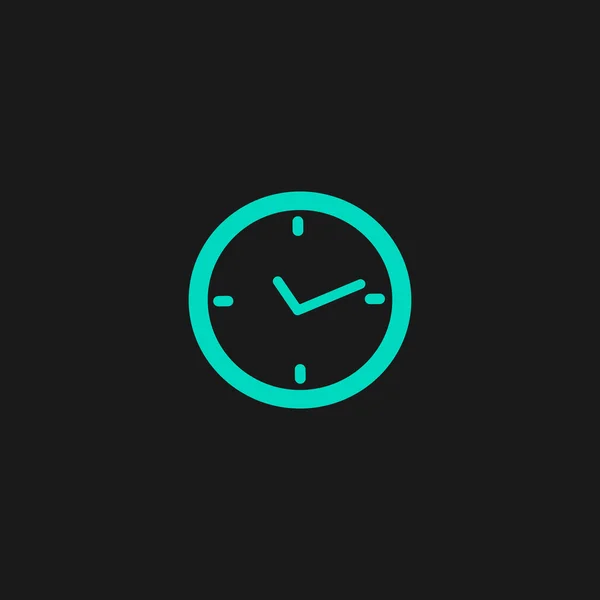 Horloge platte pictogram — Stockvector