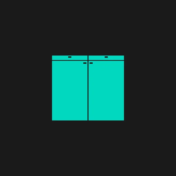 Icône, panneau et bouton du Cabinet — Image vectorielle