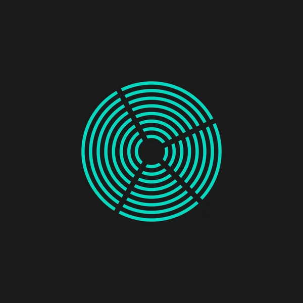 Grödan cirkeln ikon — Stock vektor