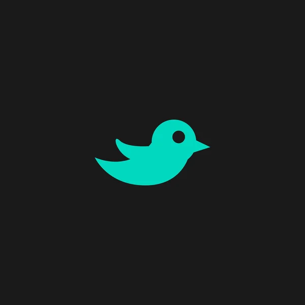 Ícone de pássaro plana — Vetor de Stock