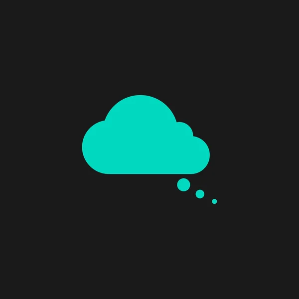 Cloud trodde vektor icon — Stock vektor