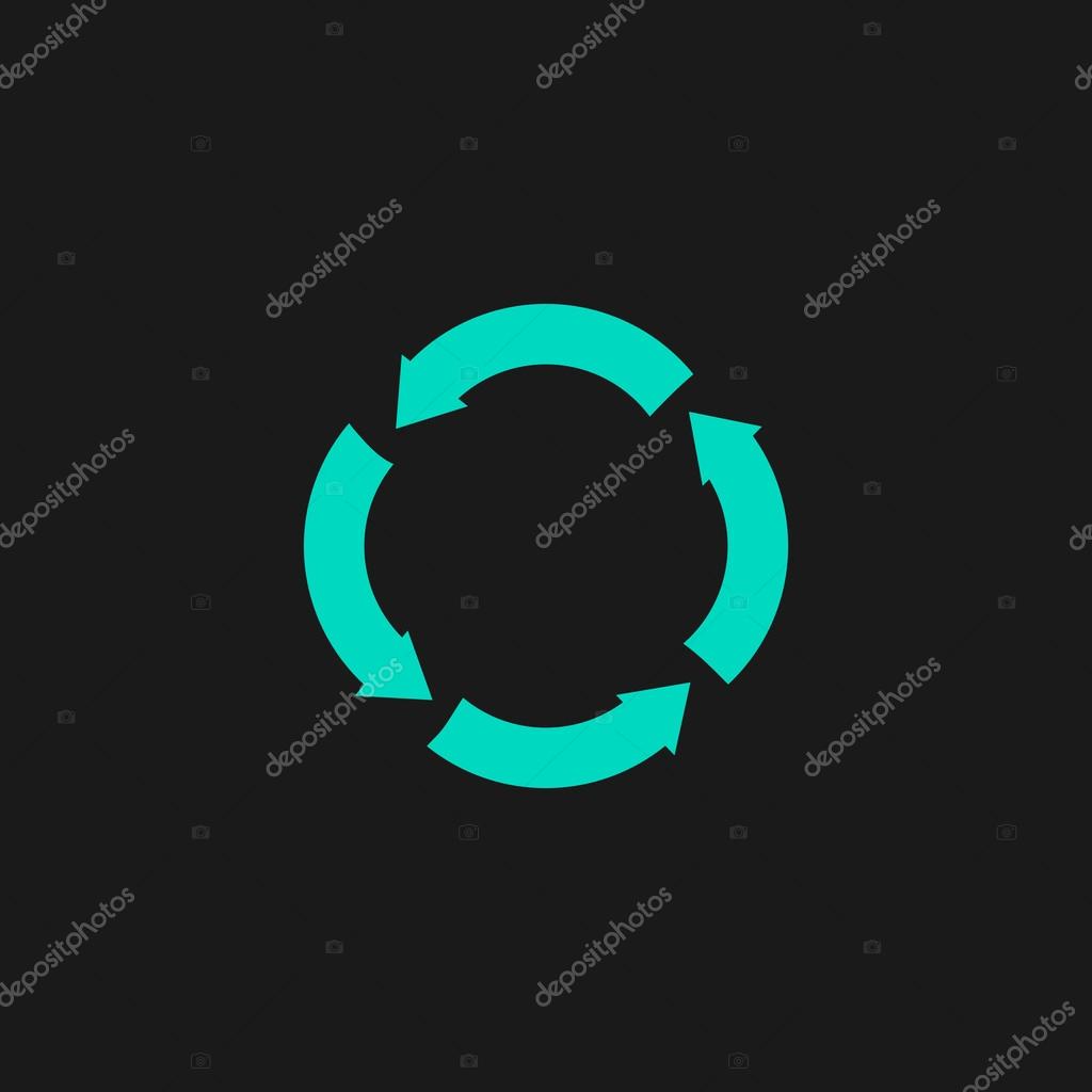 Recycle arrow. Flat simple modern illustration pictogram. Collection concept symbol for infographic project and logo