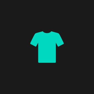 Tshirt simgesi, vektör çizim. Düz tasarım