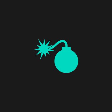 bomba simgesi. düz vektörel Illustrator eps 10