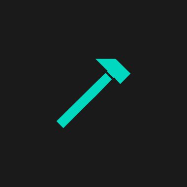 Çekiç düz simgesi