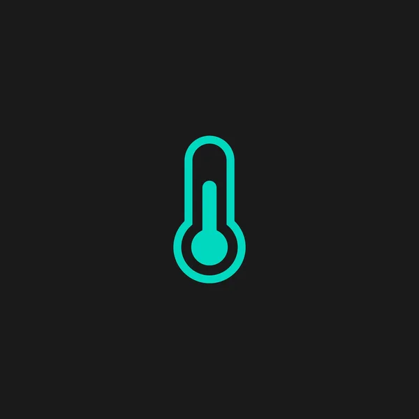 Thermometer platte pictogram — Stockvector