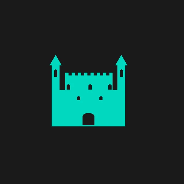 Castelo ícone plano —  Vetores de Stock