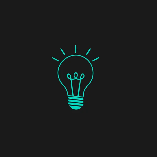Lichtzeichen-Symbol. Ideensymbol. — Stockvektor