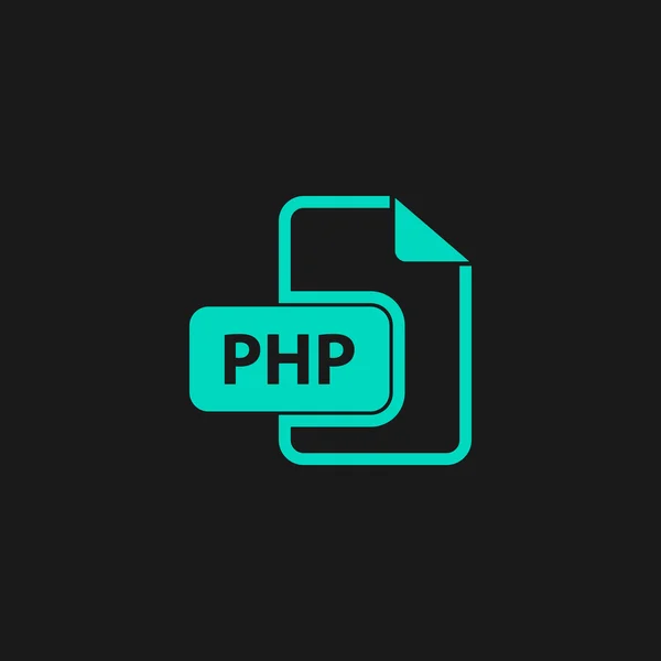 Símbolo de extensão de ficheiro PHP . — Vetor de Stock