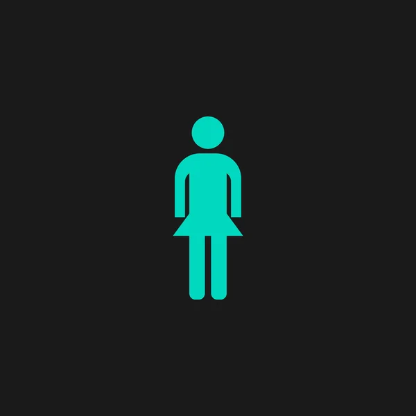 Einfaches Vektor Frau Symbol auf dem Hintergrund — Stockvektor